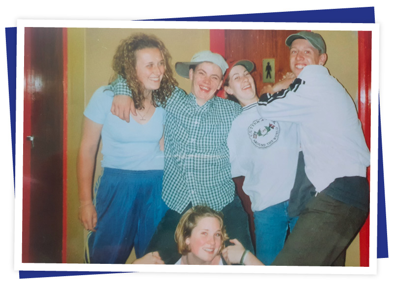 Sixteen year old Taryn, taking part in the Coalfields Regeneration Project outdoor adventure group, 1997. Image donated by Taryn Marshall.
